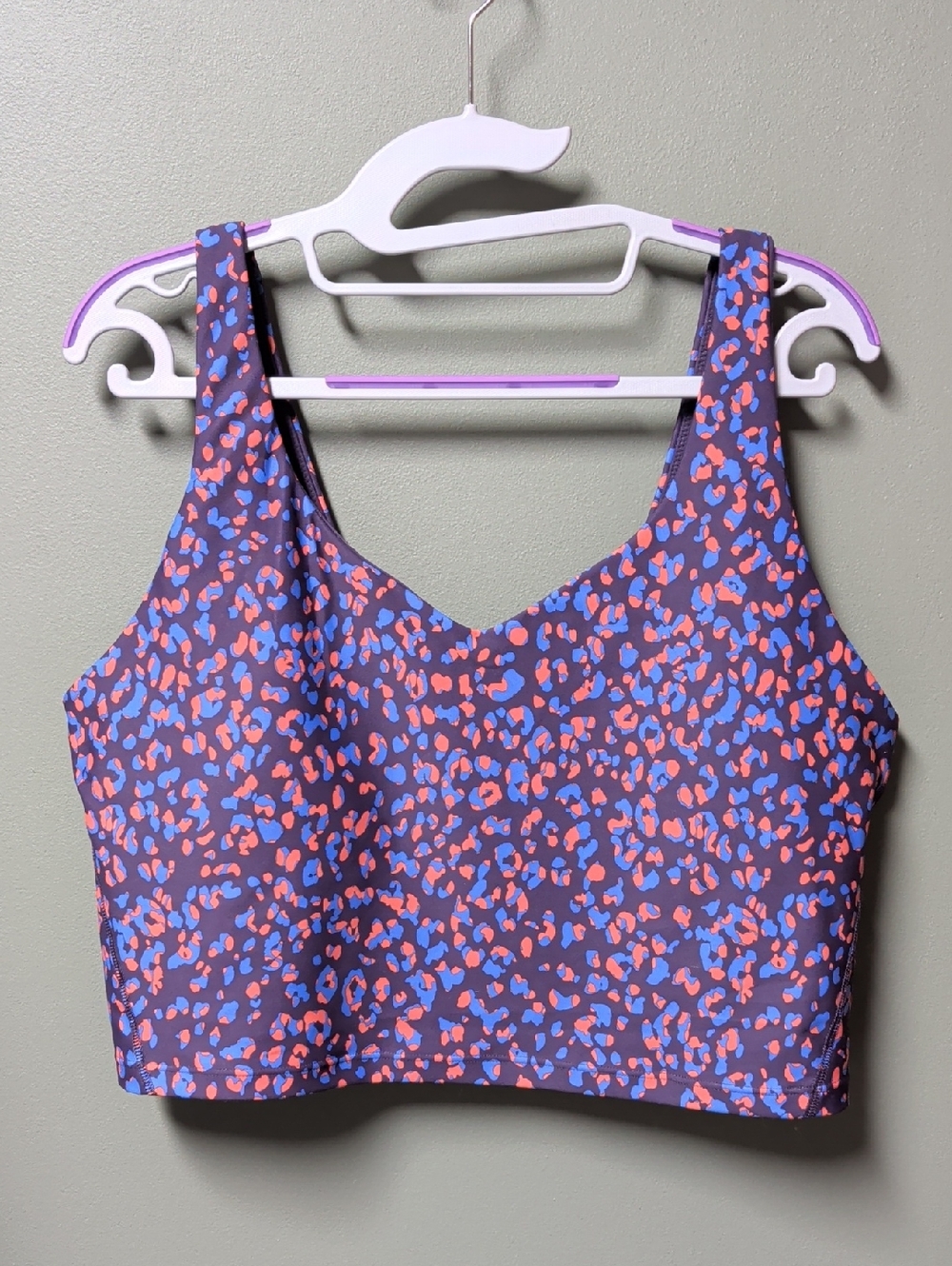 Old Navy Womens Active Purple Animal Print Cropped Top